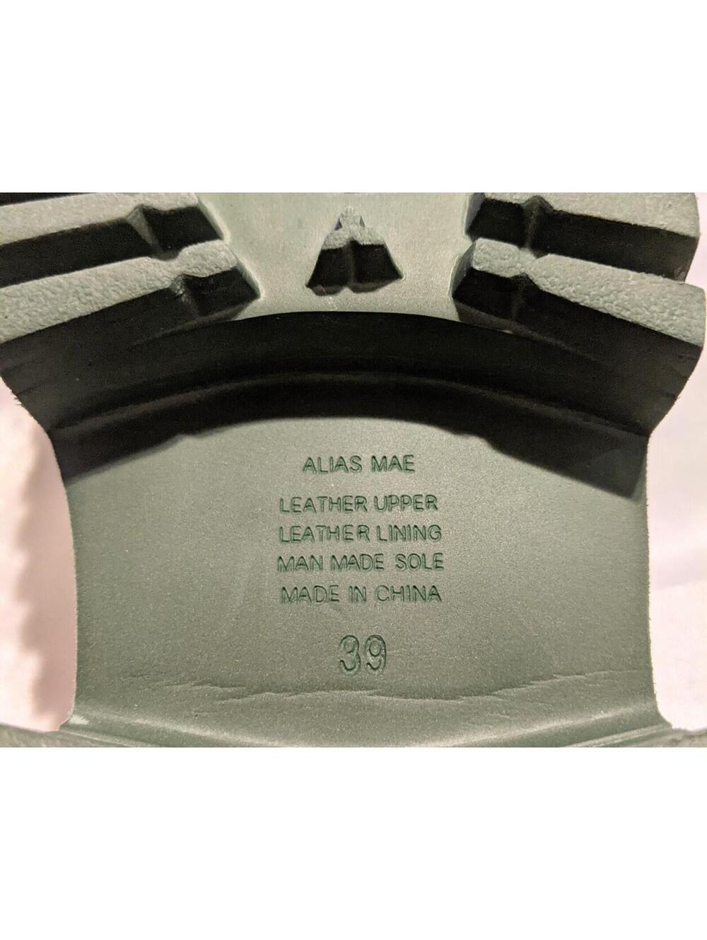 Alias Mae Quinn Sage Green Chunky Leather Clogs Platform Mules Size 39 EU / 8 US - Picture 9 of 9